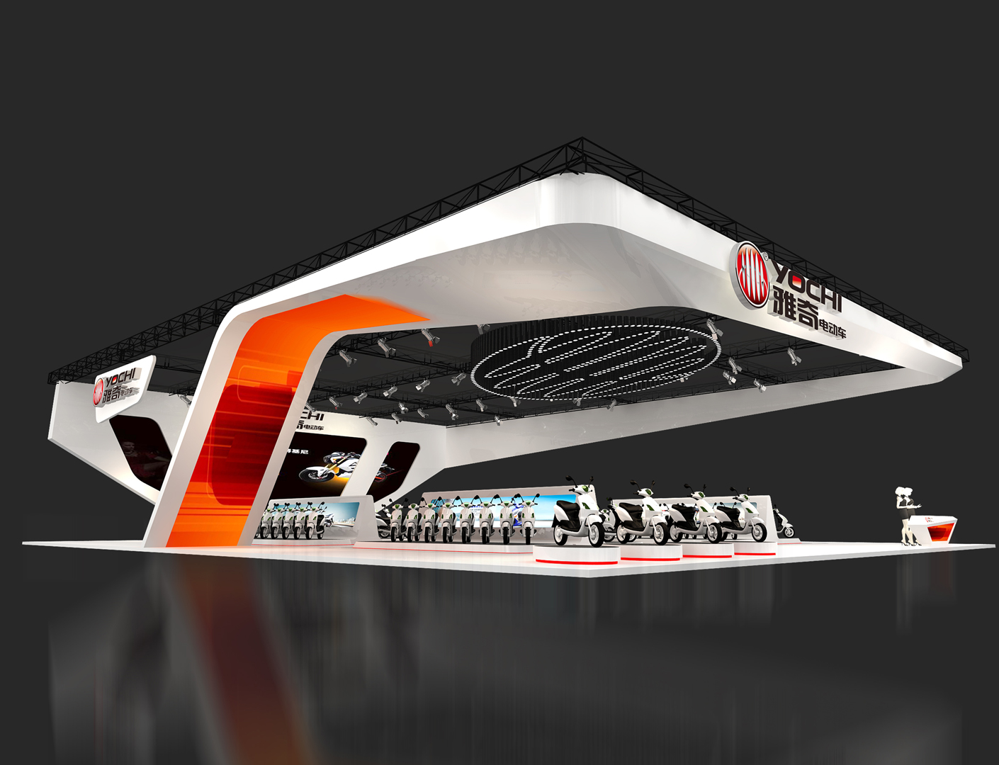 展臺天津市博會搭建團隊，400平米進博會方案