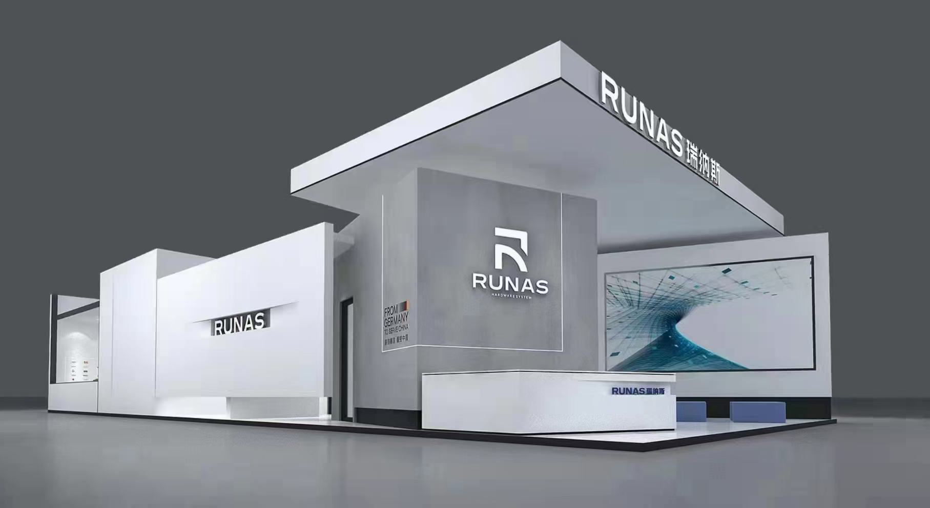 正規展臺設計搭建案例，綠色進博會設計圖